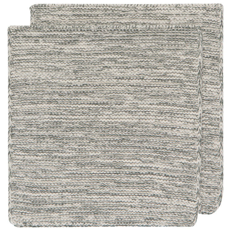 Jade Green Knit Dishcloths Set of 2