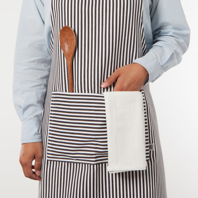 Narrow Black Stripe Chef Apron