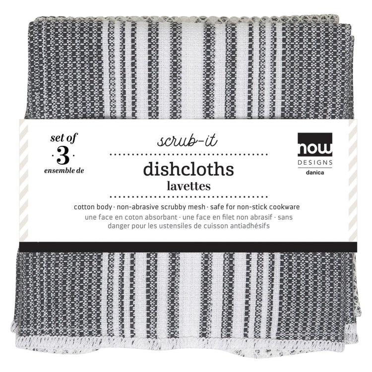 Scrub-It Black Dishcloths Set of 3