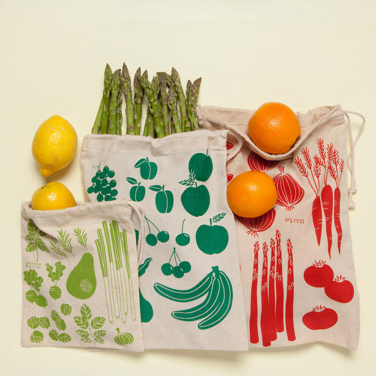 Fruit And Veggie Reusable Produce Bags Set of 3