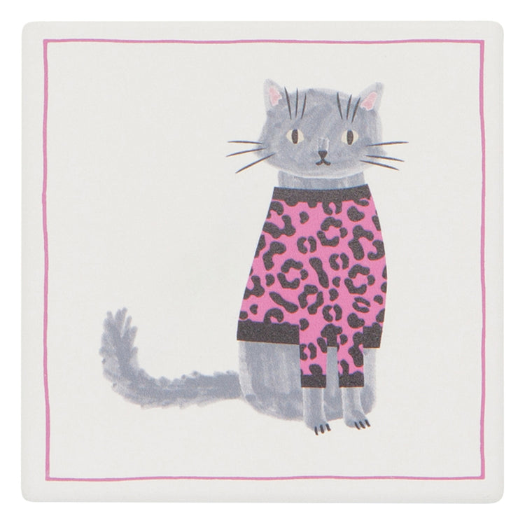 Feline Fine Soak Up Coaster Set of 4