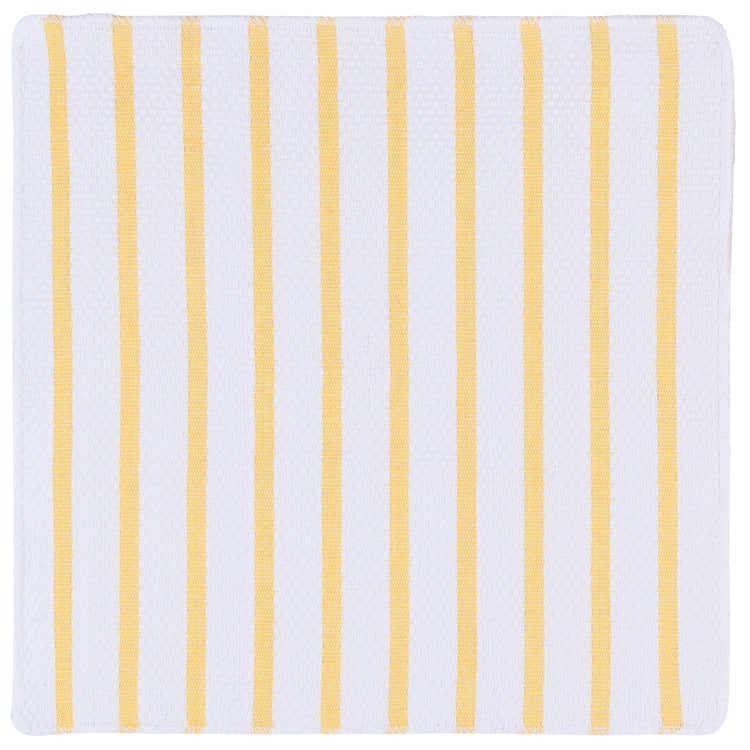Basketweave Lemon Yellow Dishcloths Set of 2