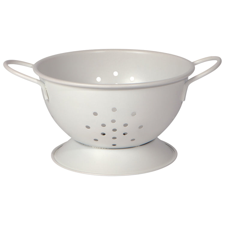 Matte Steel White Colander Small