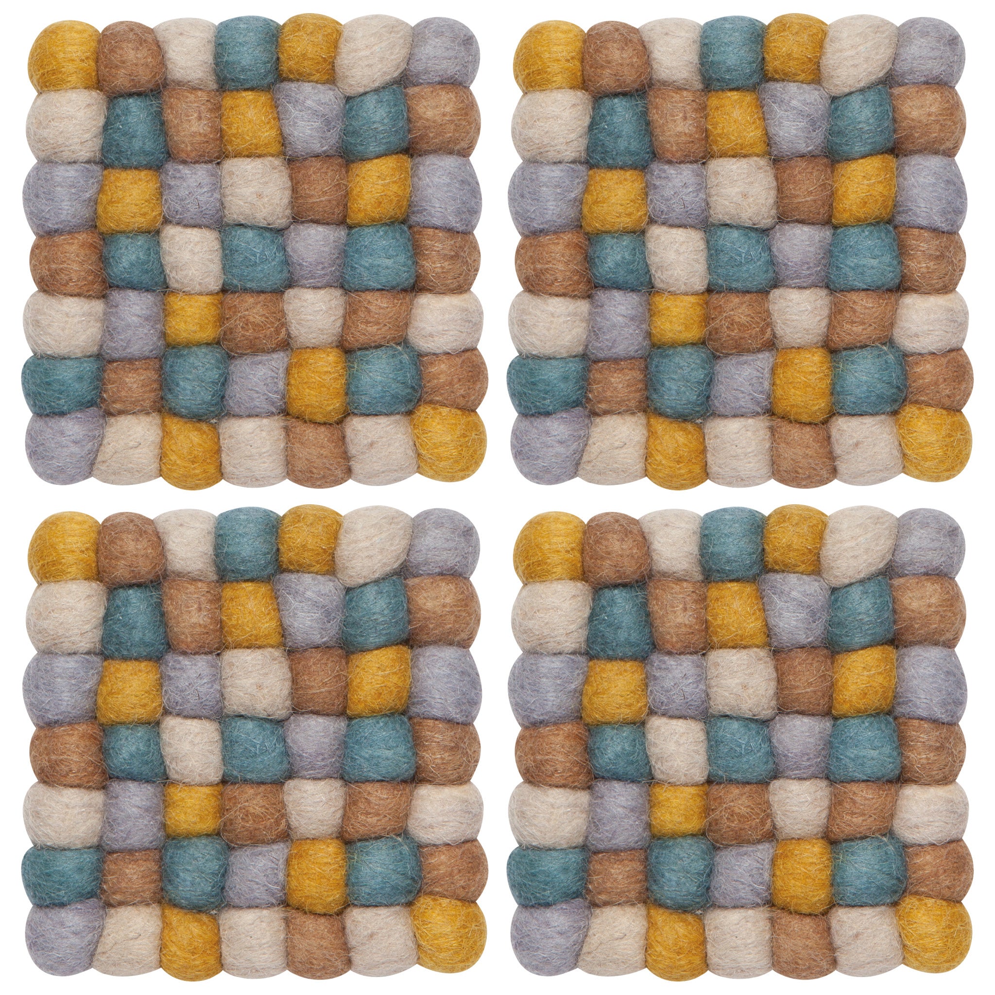 Ochre Dot Coasters Set of 4