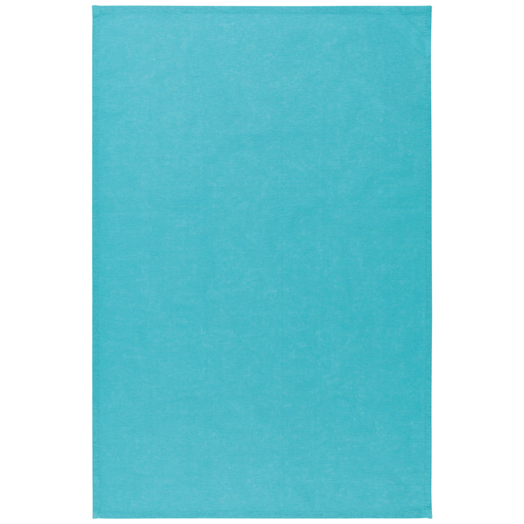 Chartreuse Turquoise Leaf Floursack Dishtowels Set of 3