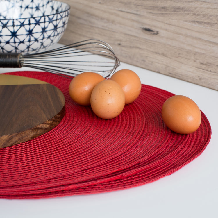 Disko Chili Red Round Placemat