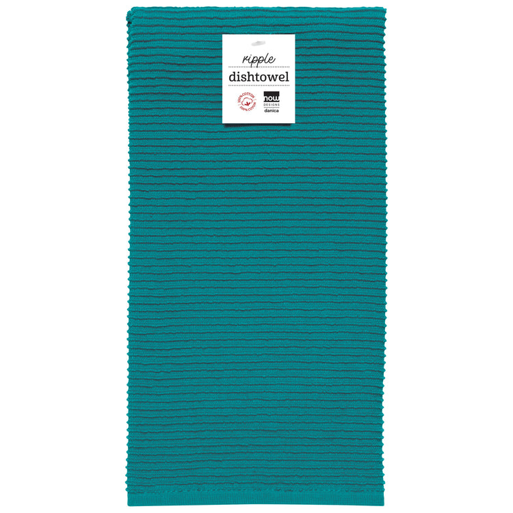 Ripple Peacock Green Dishtowel