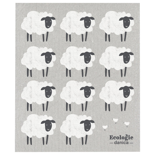 Counting Sheep Swedish Sponge Cloth