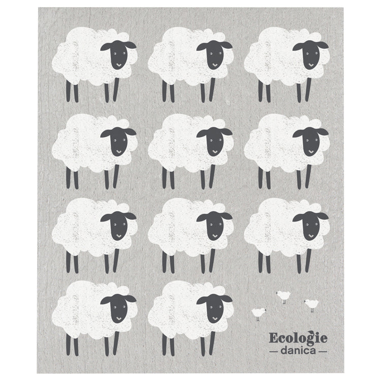 Counting Sheep Swedish Dishcloth