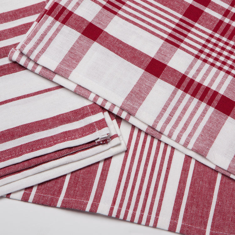 Jumbo Carmine Red Dishtowels Set of 3