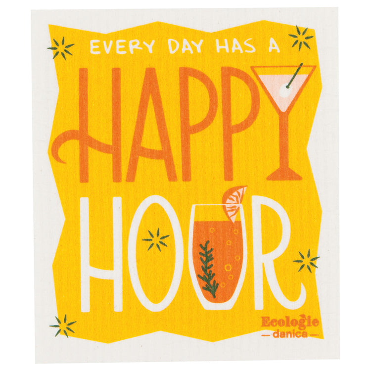 Happy Hour Swedish Dishcloth