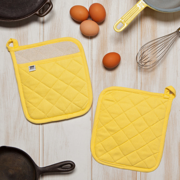 Superior Lemon Yellow Pocket Potholder
