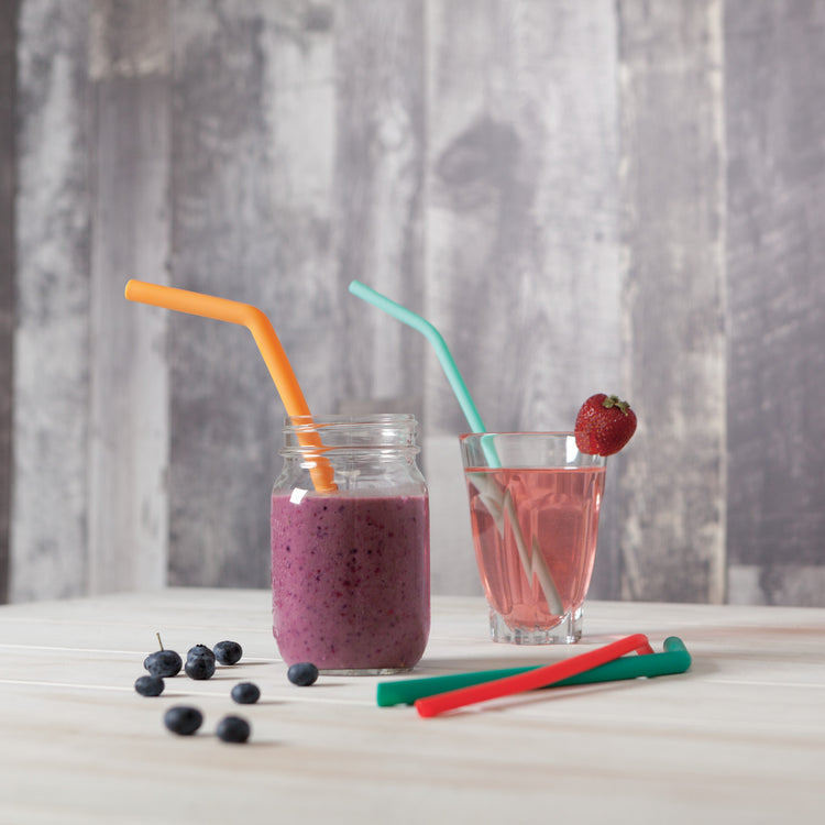 Cheer Silicon Smoothie Straws Set of 6