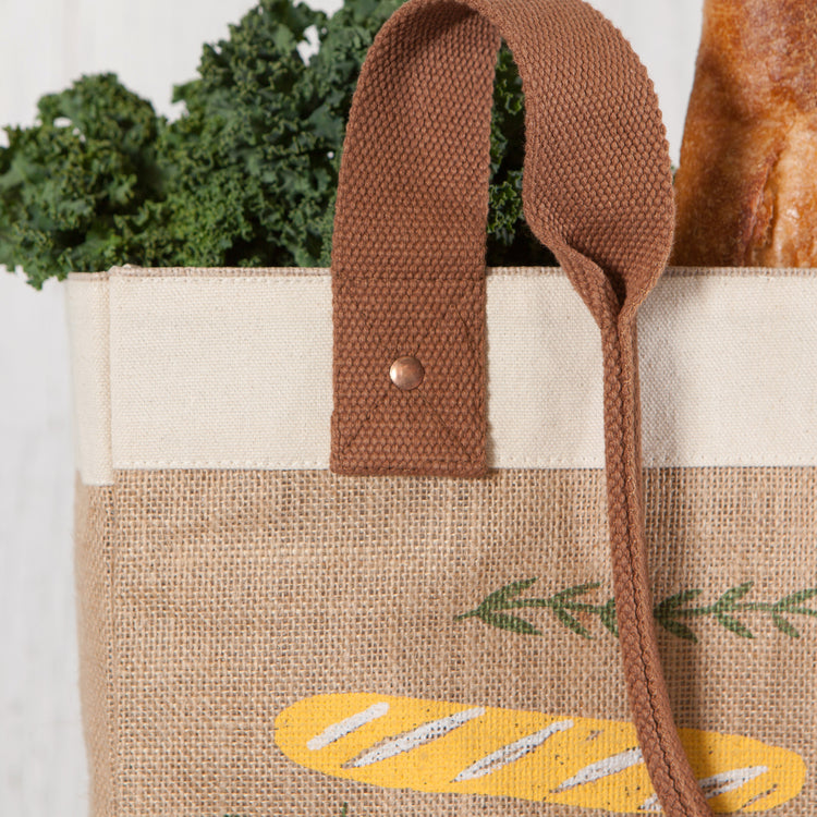 Farmers Market Shopping Tote Laminated Lining