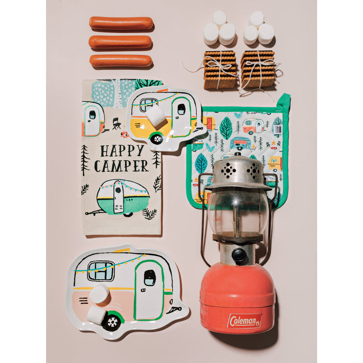 Happy Camper Cotton Dishtowel