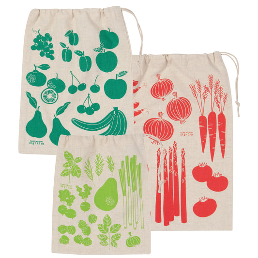 Fruit And Veggie Reusable Produce Bags Set of 3