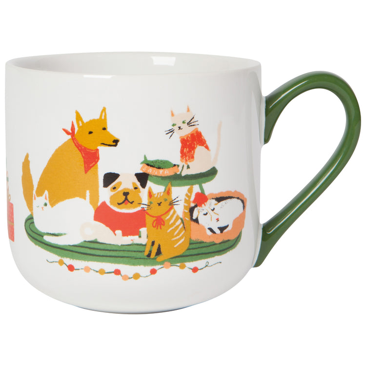 Waiting For Santa Christmas Mug and Dishtowel Set of 2