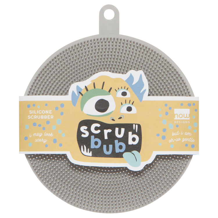 Scrub Bub Fog Gray Silicone Scrubber