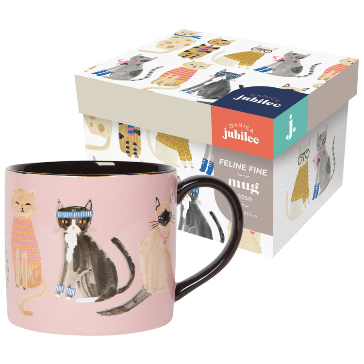 Feline Fine Mug in a Box
