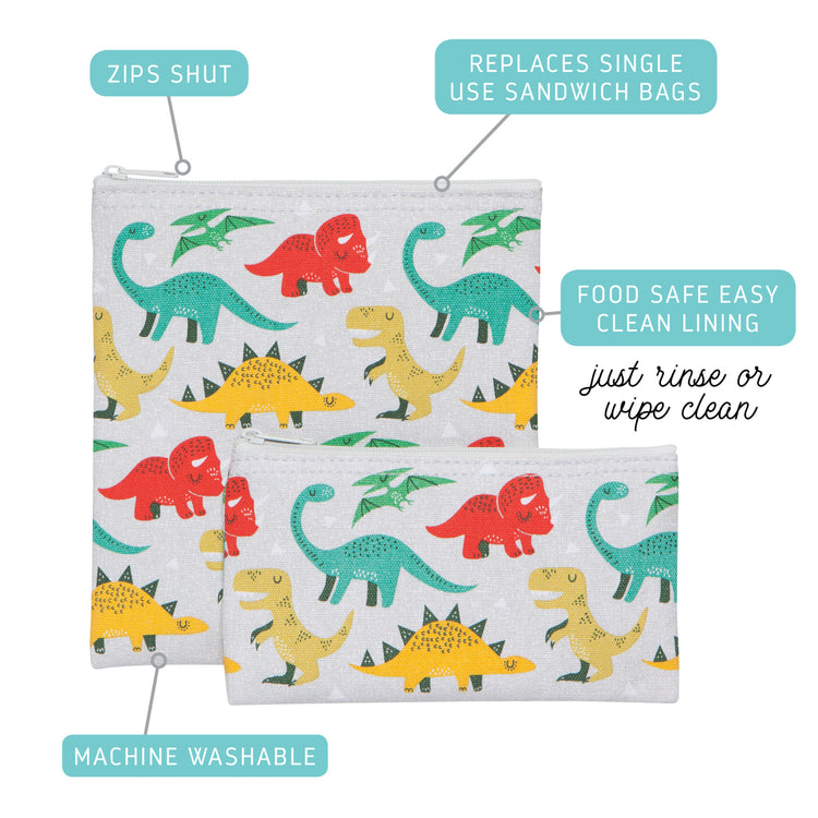 Dandy Dinos Snack Bags Set of 2