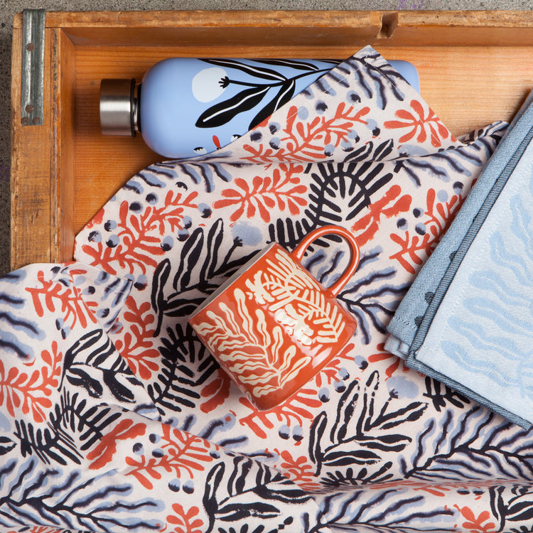 Entwine Block Print Dishtowel