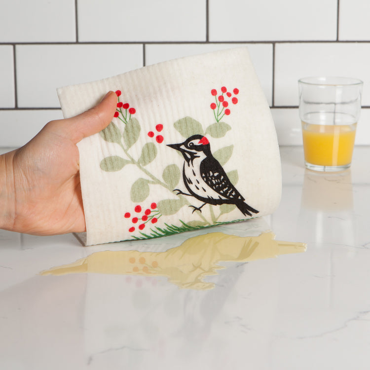 Forest Woodpecker Swedish Sponge Cloth