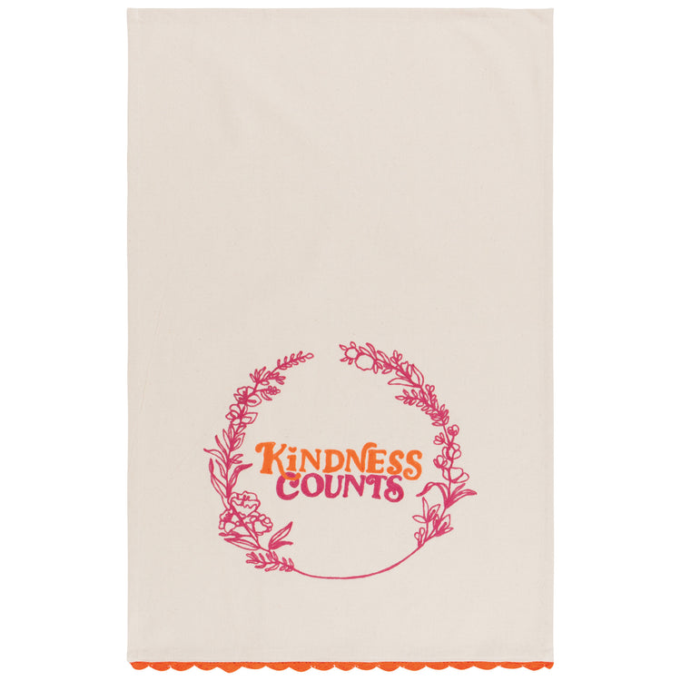 Kindness Counts Decorative Dishtowel