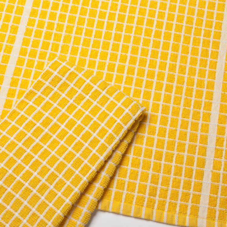 Terry Dishtowels Lemon Yellow Set of 2