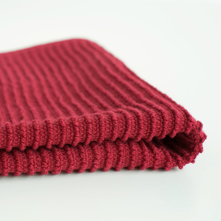Ripple Carmine Red Dishcloths Set of 2