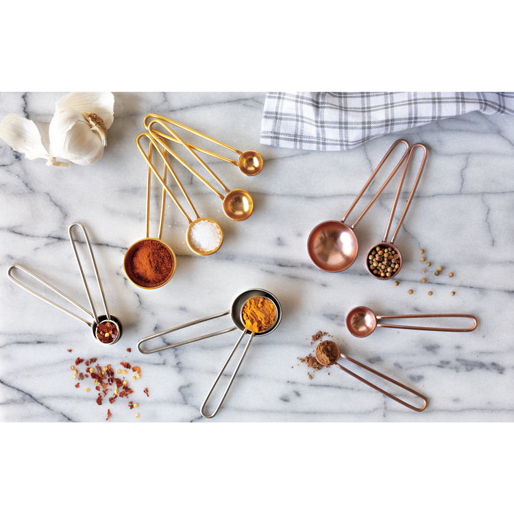 Stainless Steel Gold Measuring Spoon Set of 4