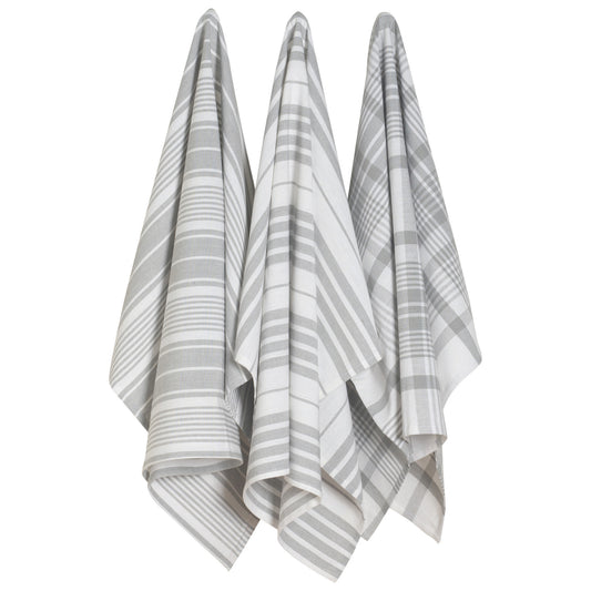 London Gray Jumbo Dishtowels Set of 3