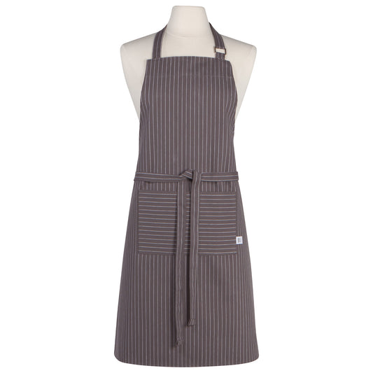 Granite Gray Pinstripe Chef's Apron