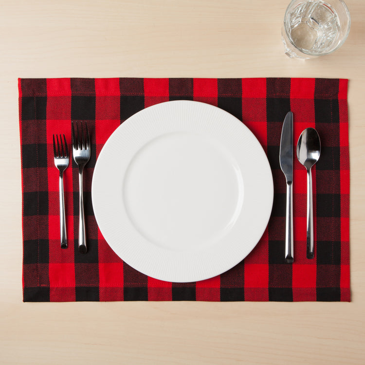 Second Spin Red Buffalo Check Placemats Set of 4