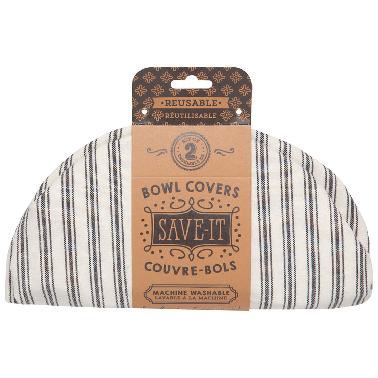 Ticking Stripe Bowl Covers Set of 2