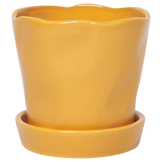 Ochre Chroma Plant Pot Medium 4.5 inch