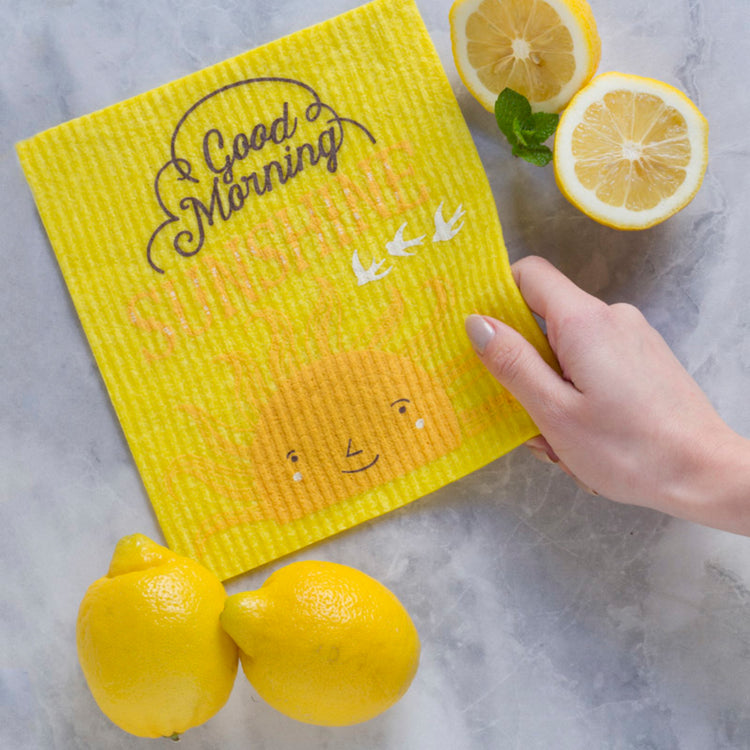 Good Morning Sun Swedish Sponge Cloth