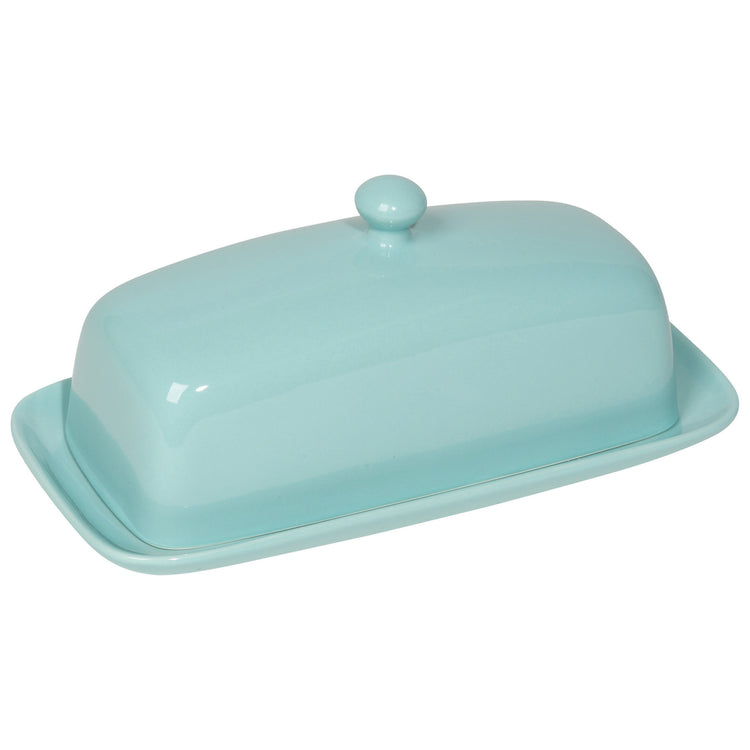 Rectangle Eggshell Blue Butter Dish
