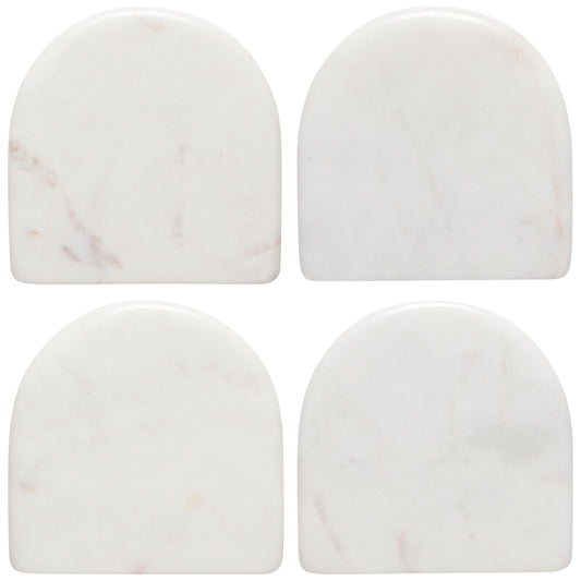 White Arch Marble Coasters Set of 4