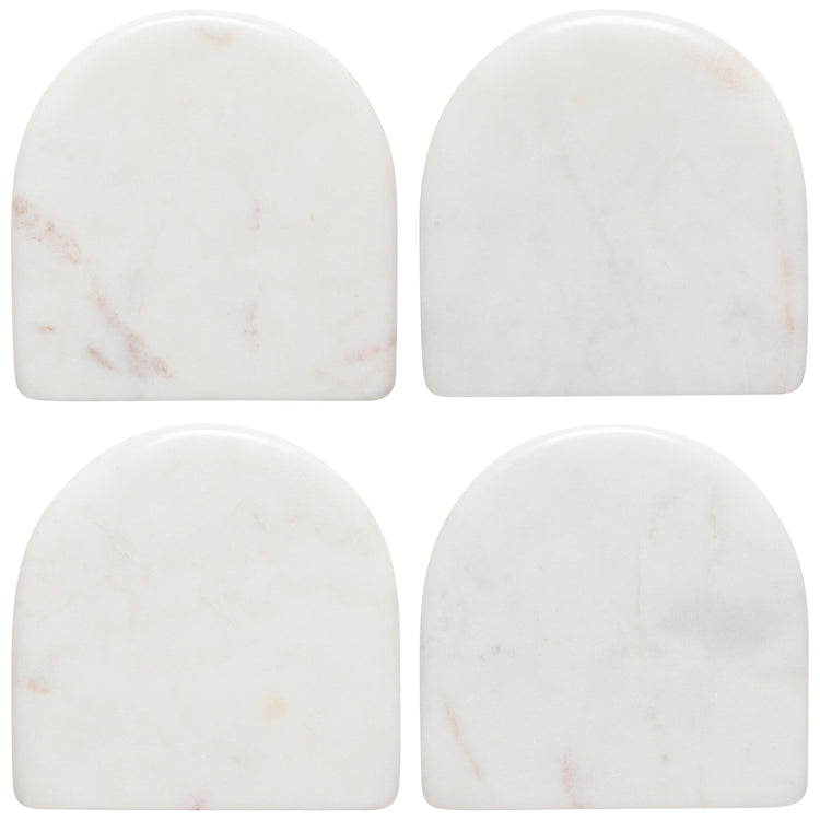 White Arch Marble Coasters Set of 4