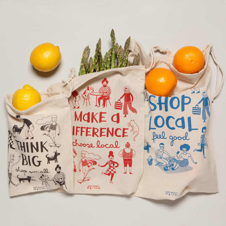 Shop Local Produce Bags Set of 3