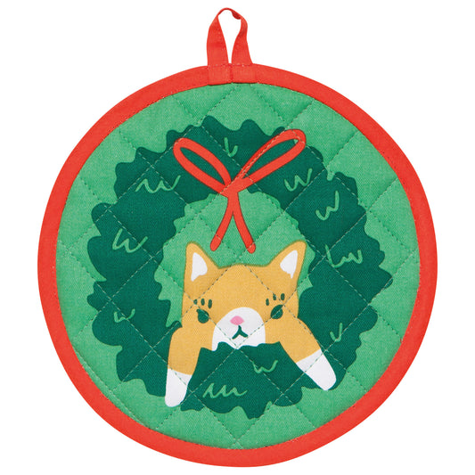 Let it Meow Christmas Potholder