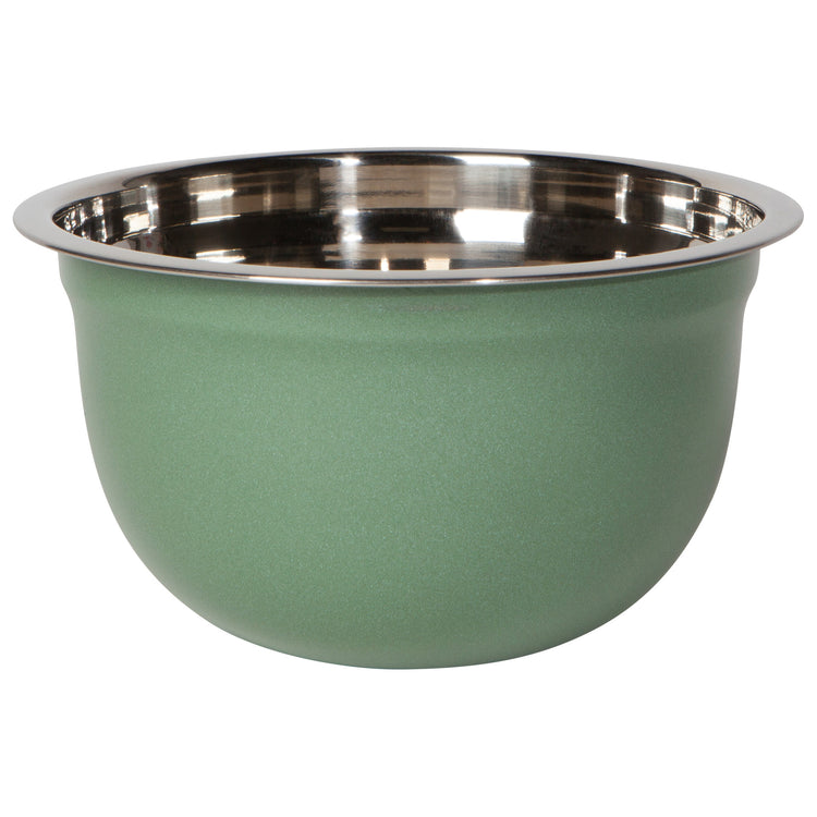 Matte Steel Elm Green Mixing Bowls Set of 3