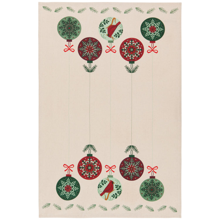 Good Tidings Printed Cotton Dishtowel