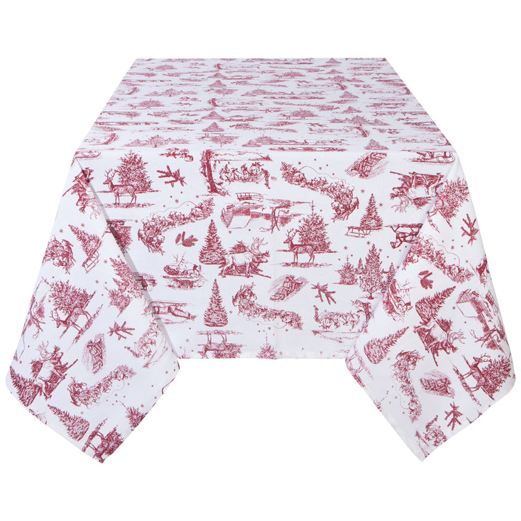Winter Toile Tablecloth 60 X 90 Inches
