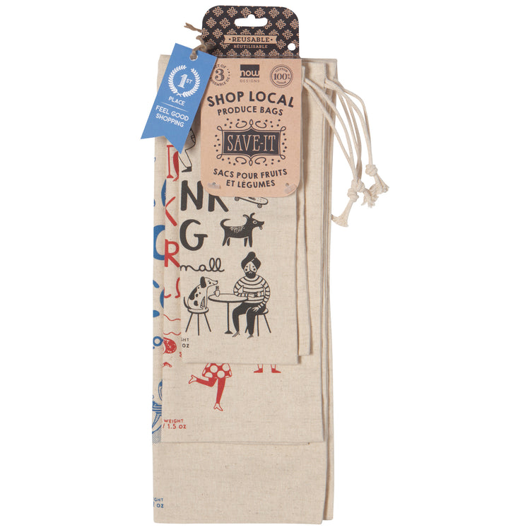 Shop Local Produce Bags Set of 3