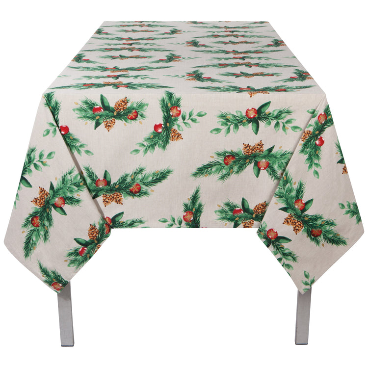 Deck The Halls Table Cloth 90 X 60 Inches