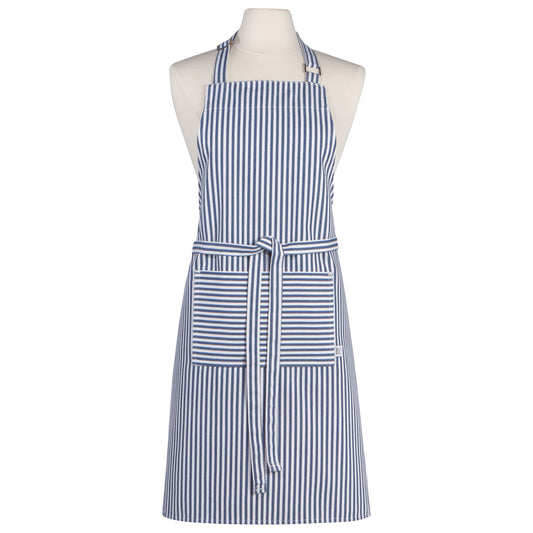 Narrow Royal Blue Stripe Chef Apron