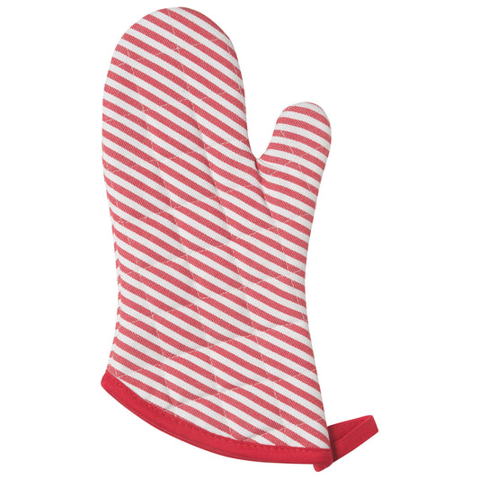 Superior Red Narrow Stripe Oven Mitt