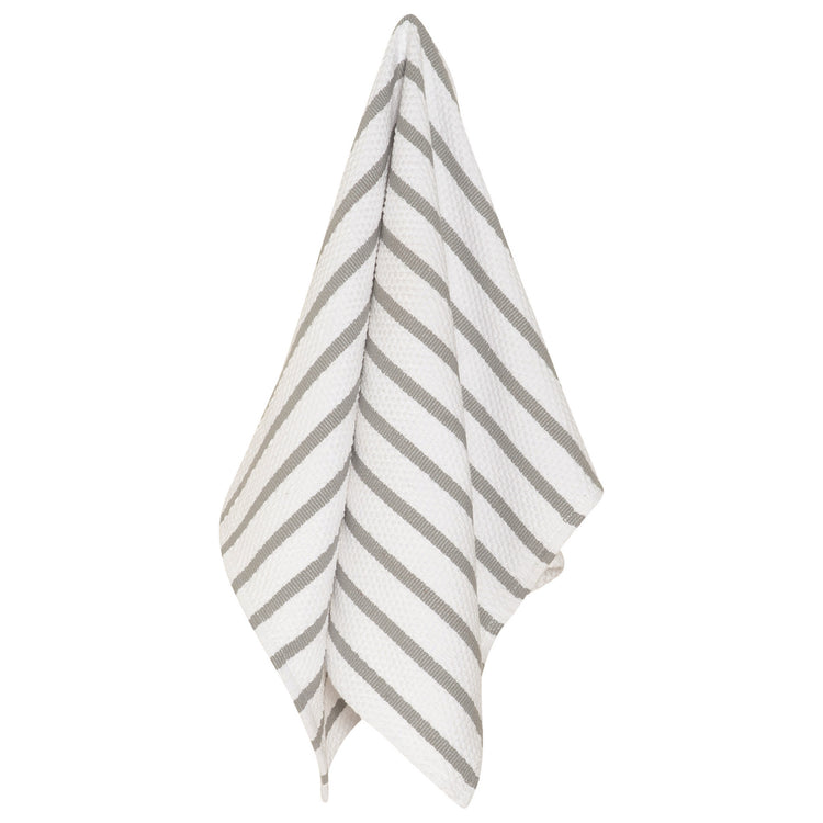 Basketweave London Gray Dishtowel