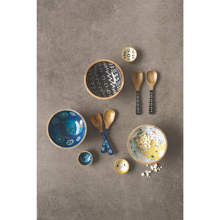 Ziggy Mango Wood Salad Servers Set of
